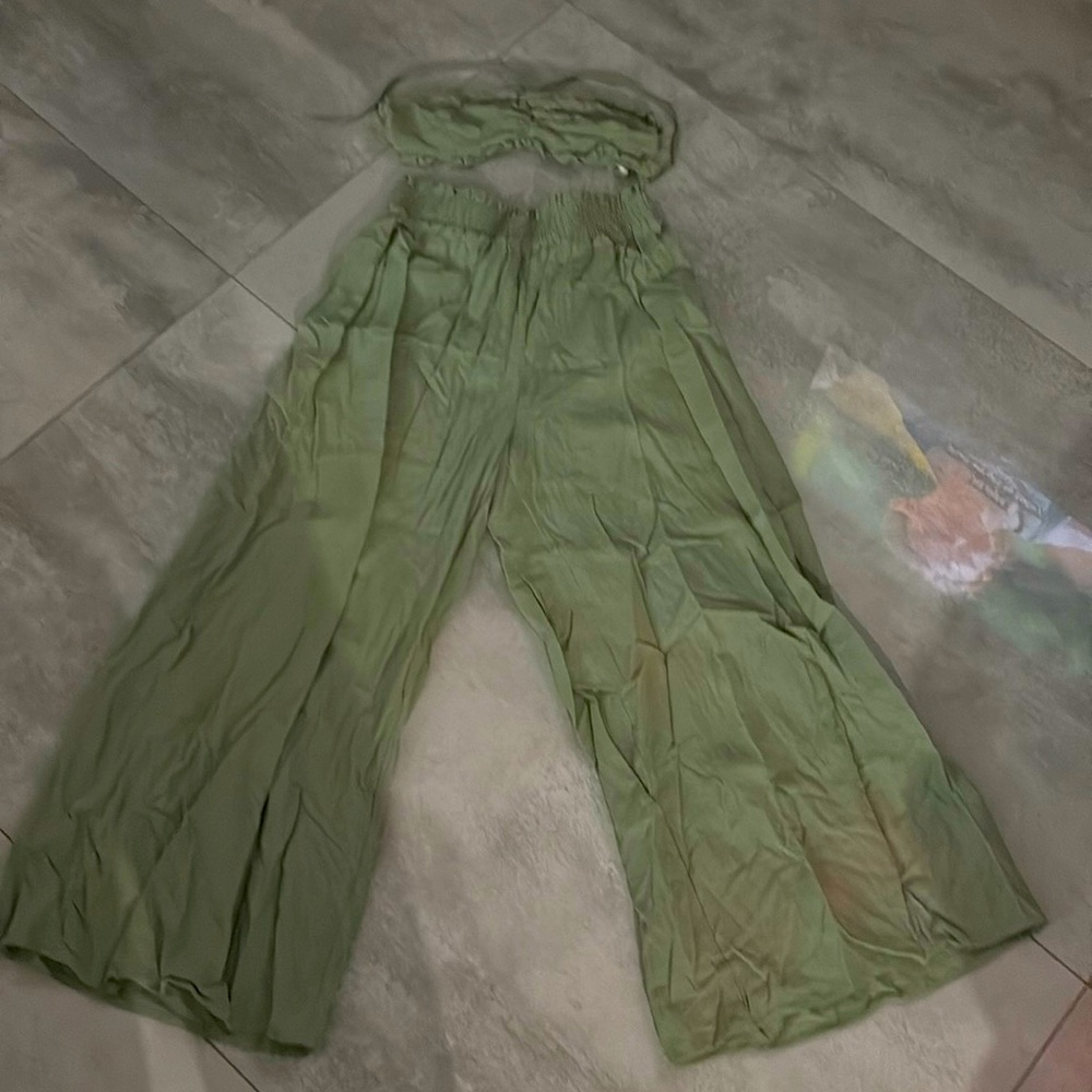 Green Two-Piece Summer Dress